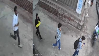 सीसीटीवी में कैद चारों हत्यारे।