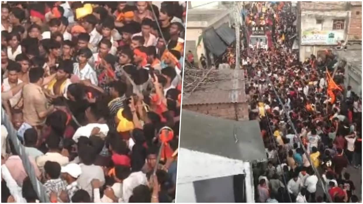 Two communities came face-to-face following the actions of unruly elements during the procession