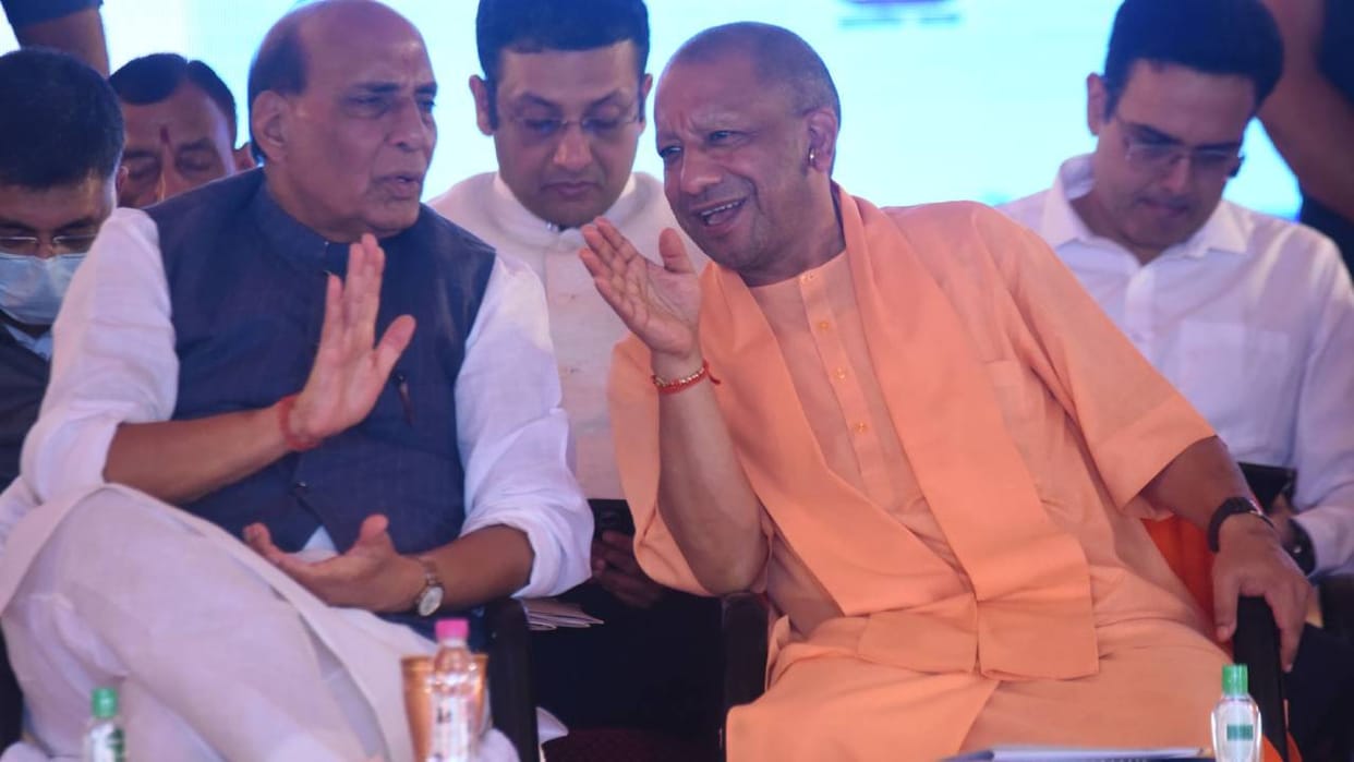 Defence Minister Rajnath Singh praises CM Yogi, says he has played the biggest role in Lucknow's development.