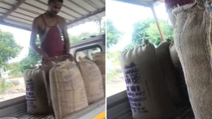 ग्रामीण ने पीछा कर राशन पकड़वाया।