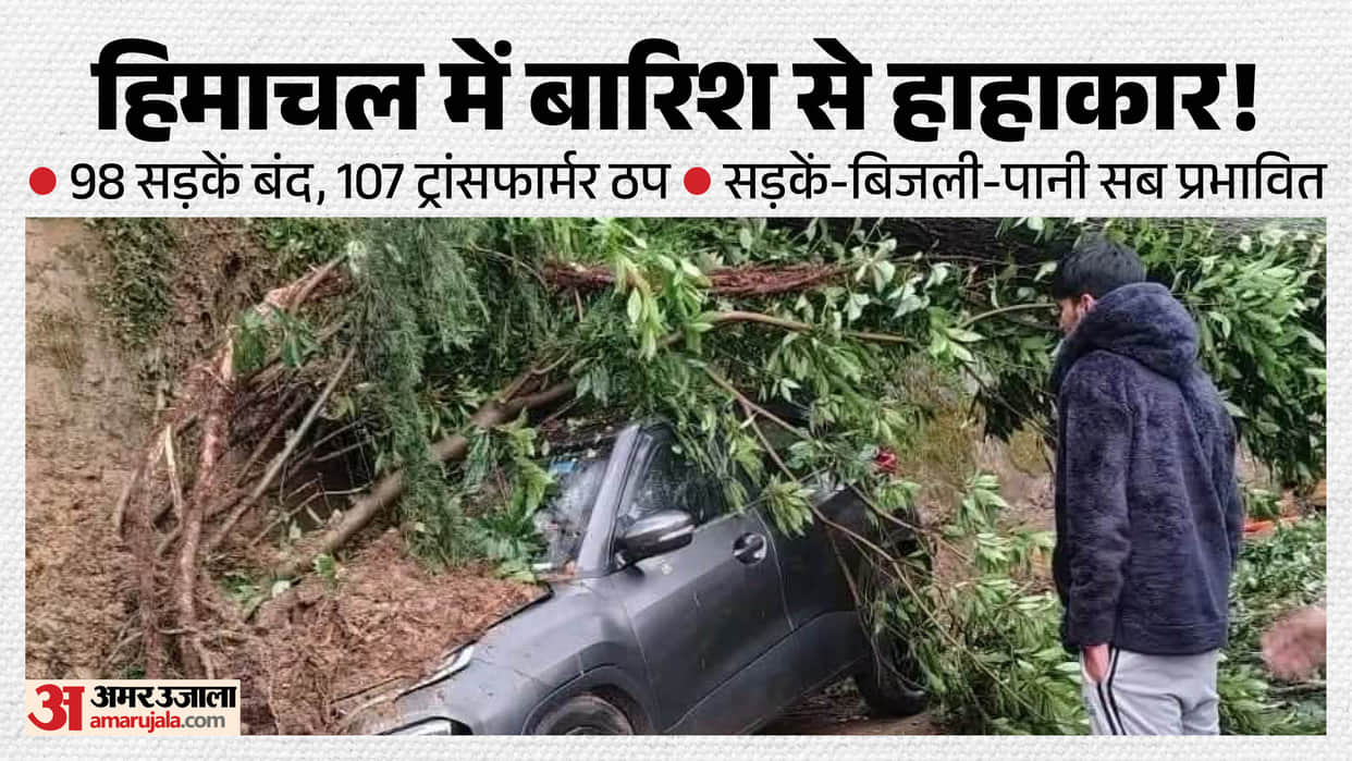 himachal rain 98 roads blocked 107 transformers 37 water schemes 31 august 2026