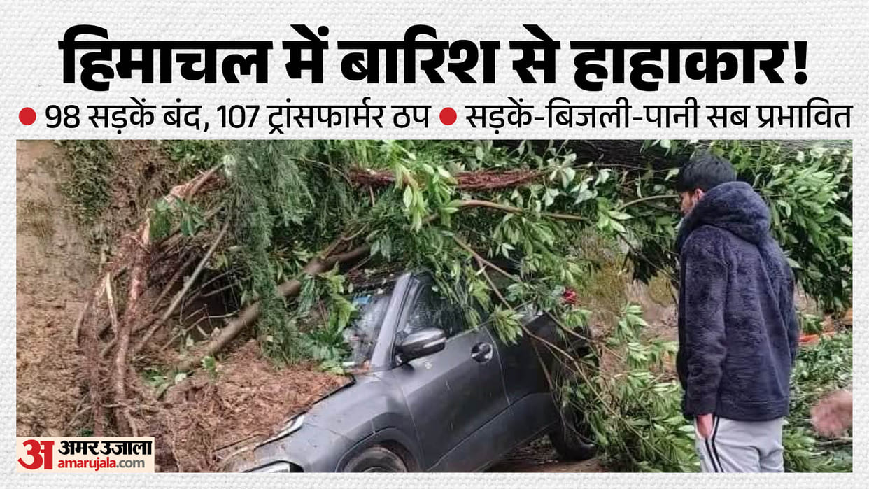himachal rain 98 roads blocked 107 transformers 37 water schemes 31 august 2026