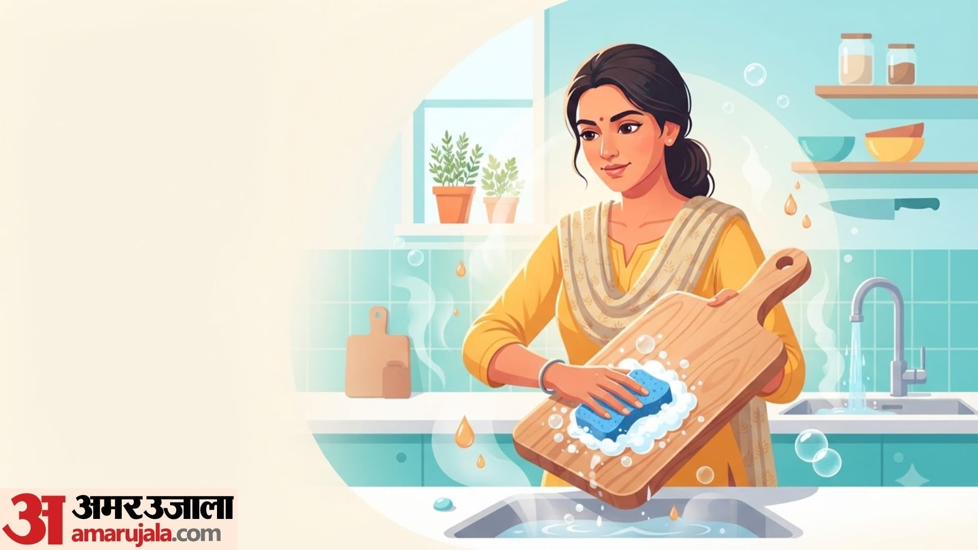 health risk of using dirty chopping board in kitchen in hindi