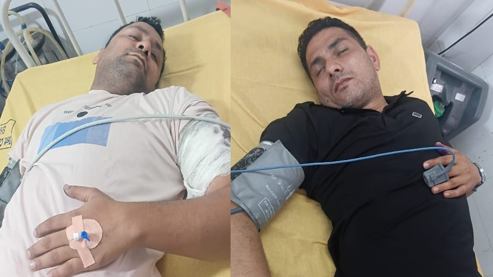 मुठभेड़ में घायल दो सिपाही अस्पताल में भर्ती।