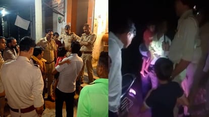पुलिस ने बचाया परिवार।
