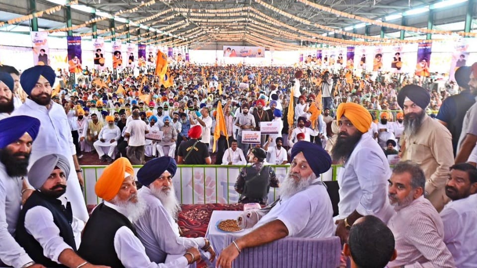 Sukhbir Badal lashes out at opposition at Punjab Bachao rally in patiala