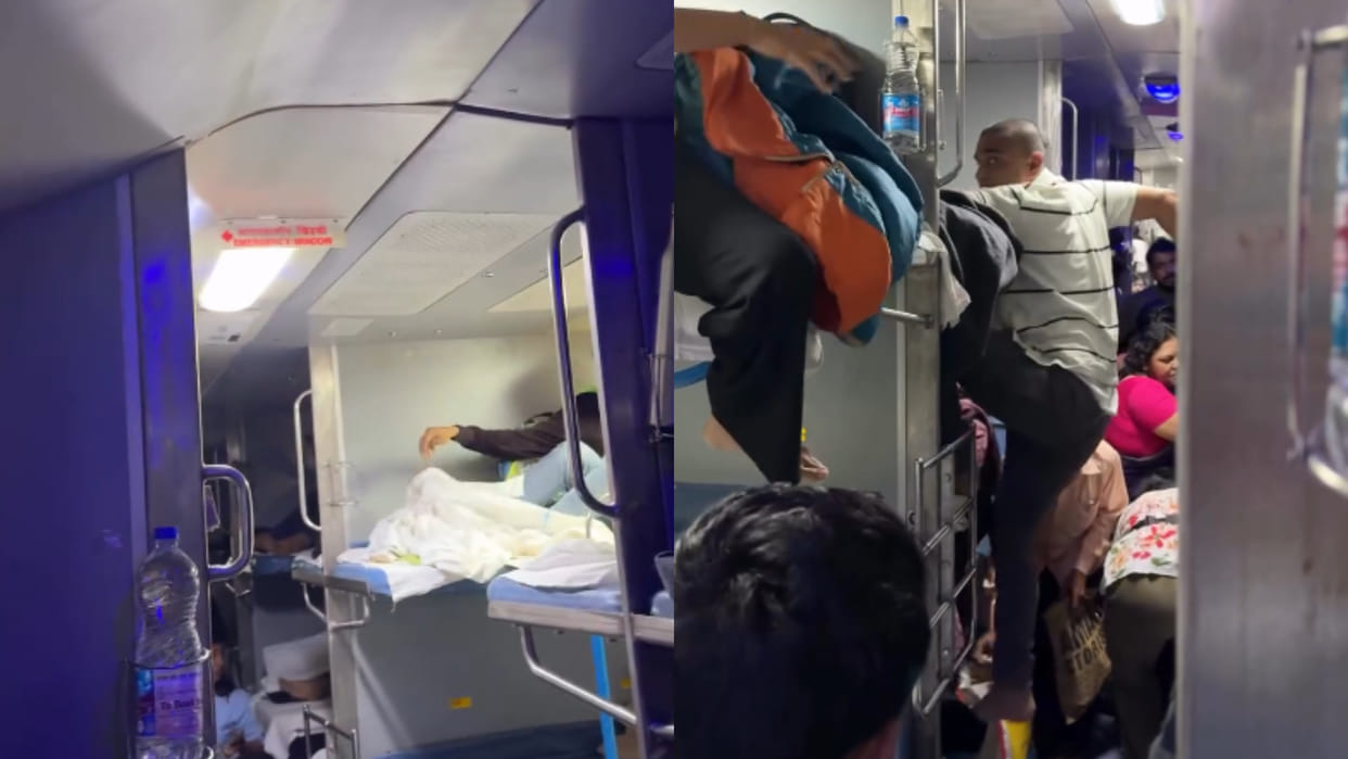 Fire alarm suddenly goes off on moving train but it was because of small rat viral video