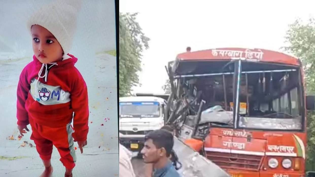 Buses collide in Barabanki's Ramnagar; child killed, several critically injured.