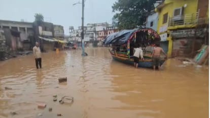 chitrakoot mandakini river water level rises flood alert madhyah pradesh news
