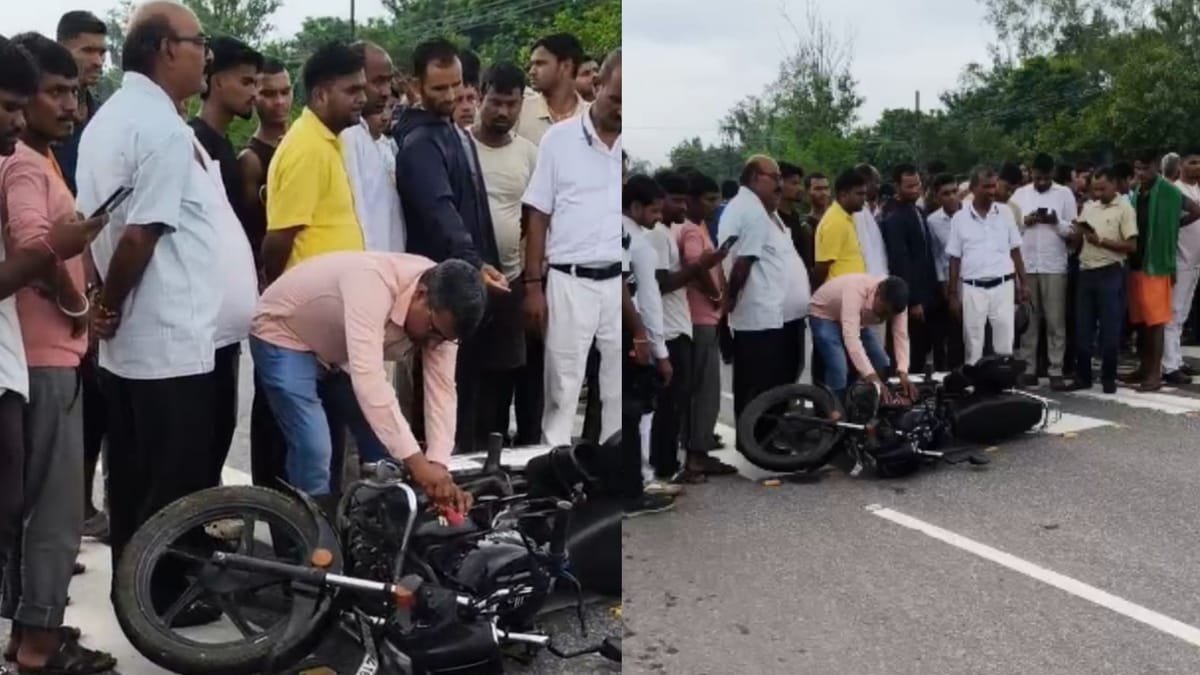 बिहार: गया में भीषण सड़क हादसा, तेज रफ्तार हाइवा ने बाइक सवार महिला-पुरुष को कुचला; दोनों की मौत