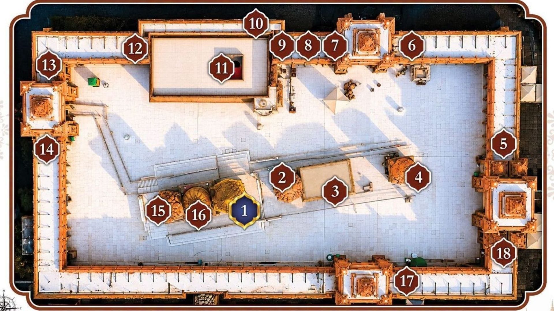 काशी विश्वनाथ में दर्शन क्रम का मैप