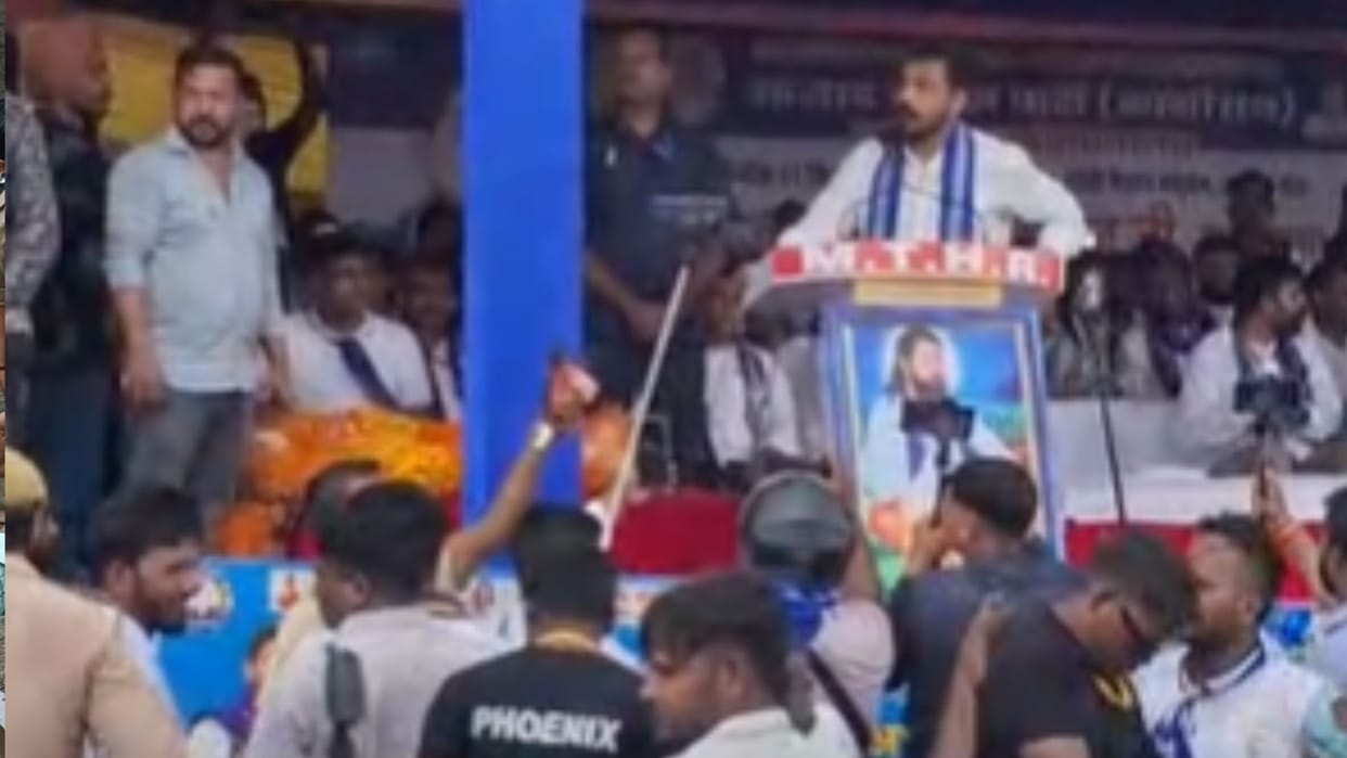 MP Chandrashekhar Azad targeted BJP government in Mau