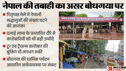 नेपाल में आई भीषण त्रासदी का असर बोधगया के पर्यटन पर दिखने लगा है
