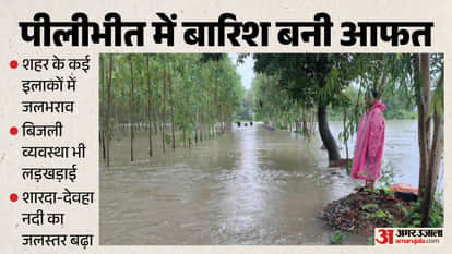 खकरा नदी में उफान आने से रपटा पुल डूबा