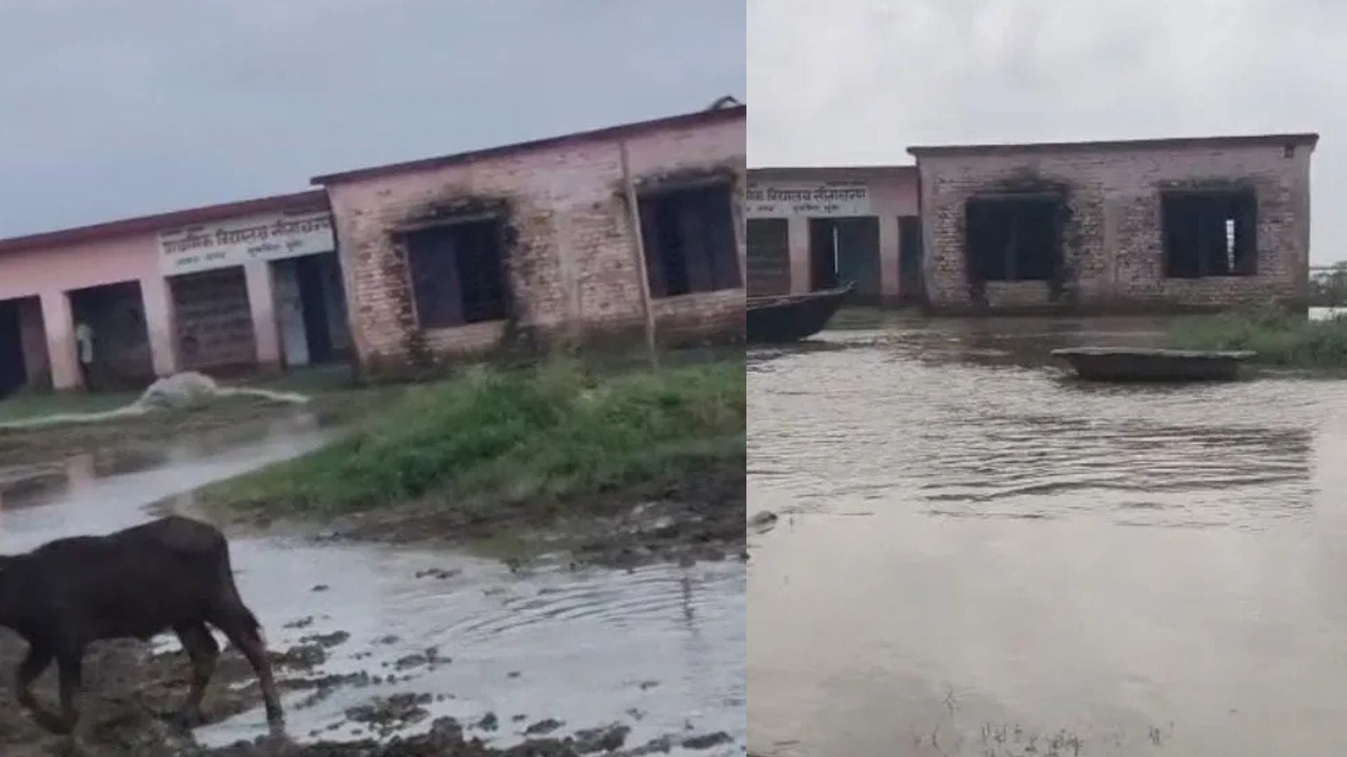 स्कूल में घुसा गंगा का पानी