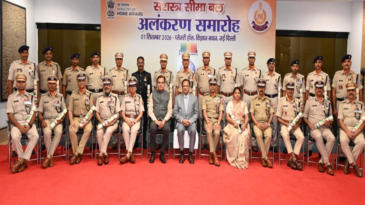 SSB: Sashastra Seema Bal Investiture Ceremony; Union Home Secretary honors 18 officers/personnel