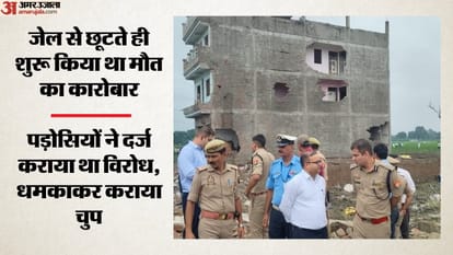 धमाके के बाद मौके पर पहुंचे जिलाधिकारी और एसपी।
