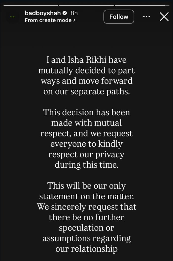 badshah divorce