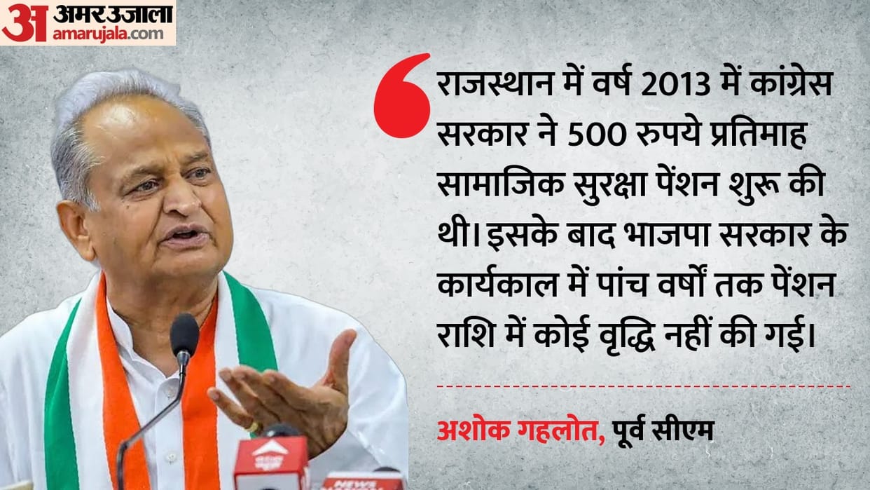 'Centre should raise social security pension to ₹3,000': Former CM Ashok Gehlot demands.