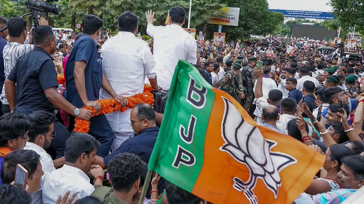 Tripura Village Committee Elections Top BJP leaders arrive Agartala deliberations on alliance with Tipra Motha