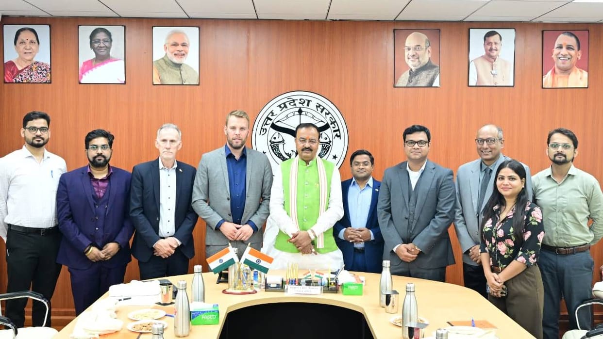 UP: Deputy CM Keshav Maurya holds a courtesy meeting with a German delegation; emphasizes boosting industrial