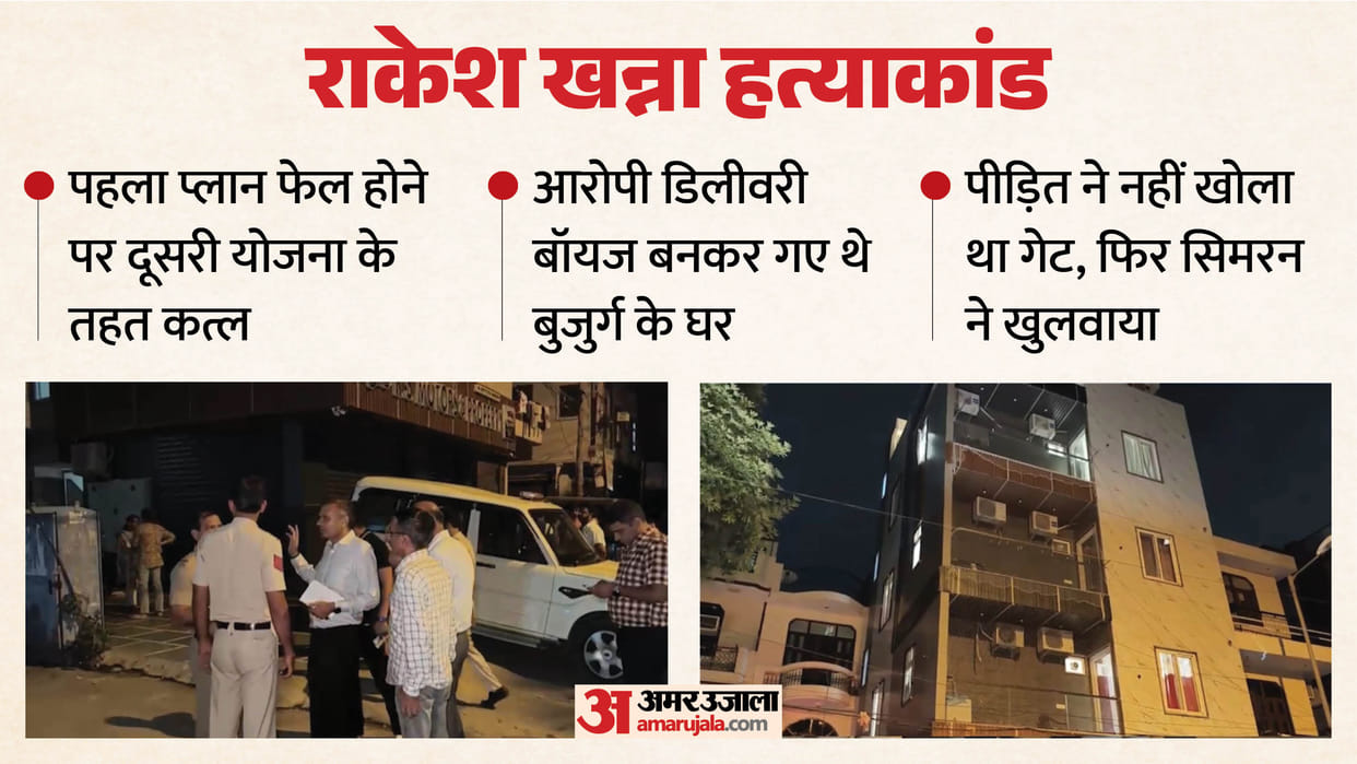 Elderly Rakesh Khanna murder case in Rohini solved four accused arrested motive was robbery