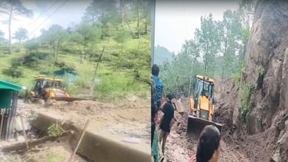 भारी बारिश से जगह-जगह भूस्खलन, सड़कें बाधित।