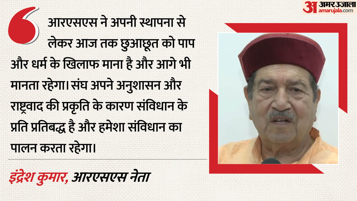RSS Calls Untouchability a Sin, Indresh Kumar Hits Back at Congress Amid Haldwani Purification Row