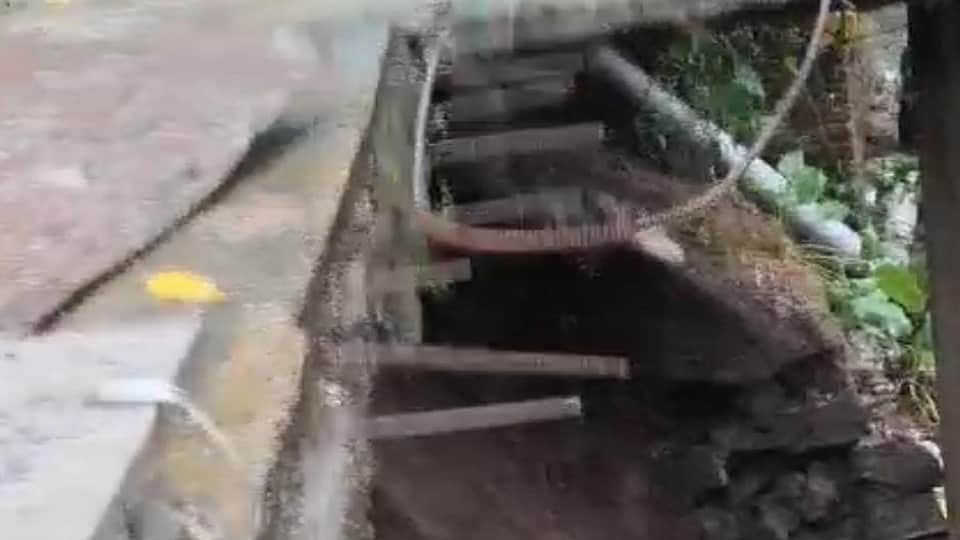 Four families face danger due to landslide in Krishnapur Nainital