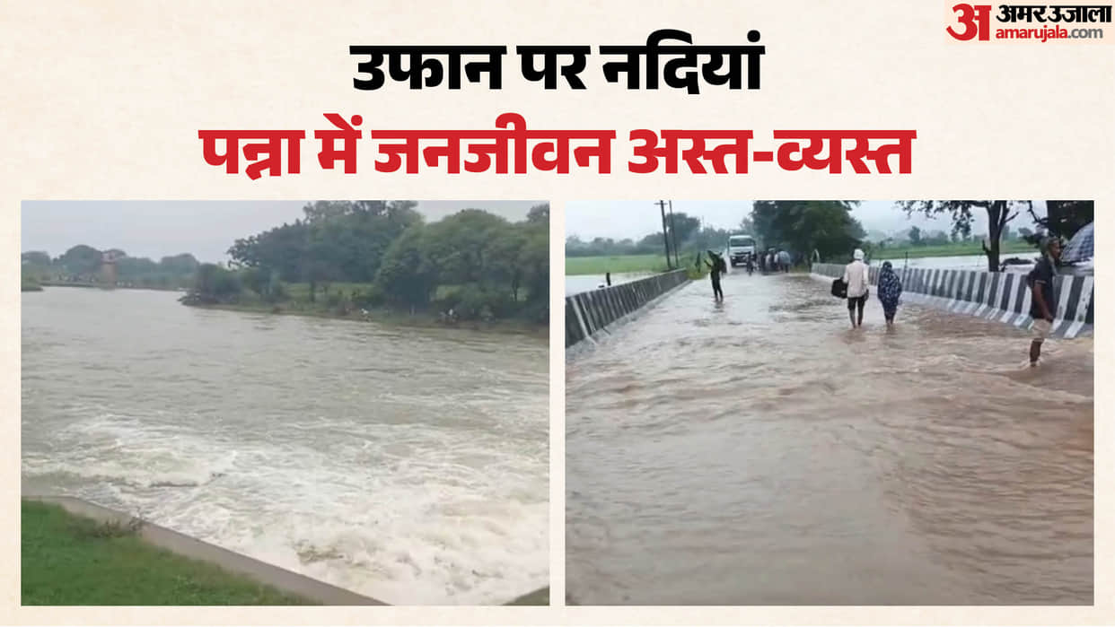 Panna Heavy Rainfall Causes Flood-Like Situation SDRF On Alert Schools Closed For two Days