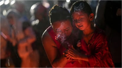 nepal flash flood missing people families doing effigy funeral emotional scene