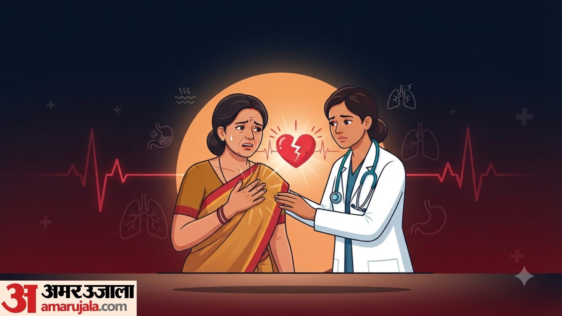 silent heart attack symptoms in women in hindi