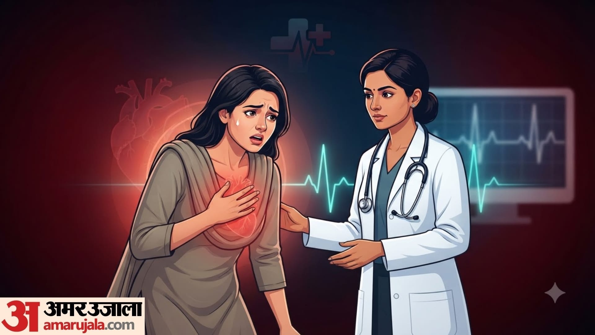 silent heart attack symptoms in women in hindi