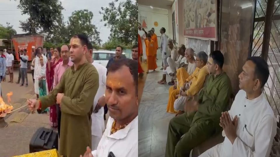 Tej Pratap Yadav arrived in Barsana in mathura Immersed in devotion to Krishna
