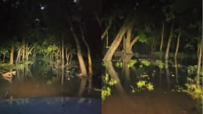 Sharda River water enters Chandiya Hazara village Flood situation in Pilibhit