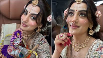 Bhojpuri Actress Akshara singh immersed in the spirit of Lord Krishna ahead of Janmashtami shares Photos