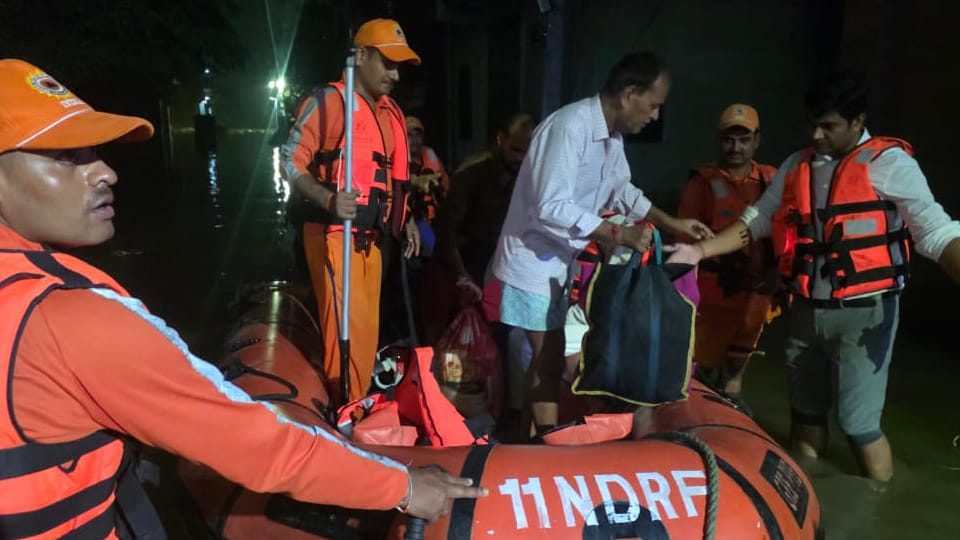 Rising water levels in the Pandu River submerged several settlements, forcing family to abandon their homes
