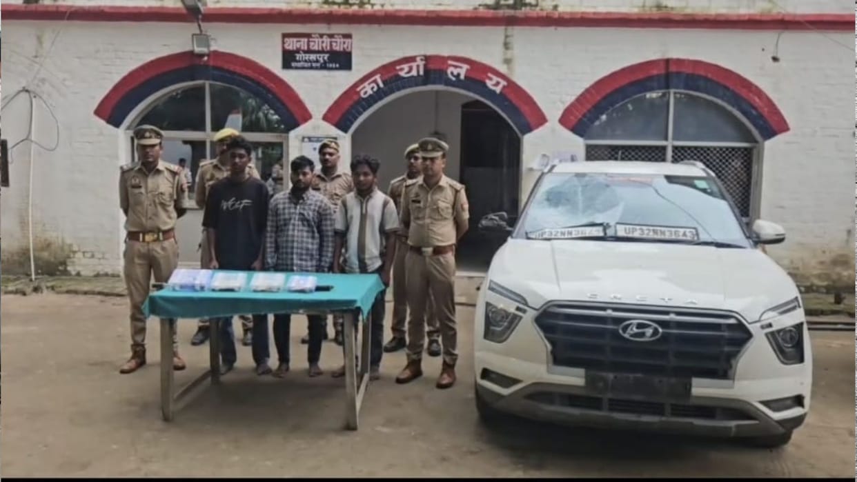 History-sheeter shot in Gorakhpur; 3 miscreants arrested along with Creta car and pistol.