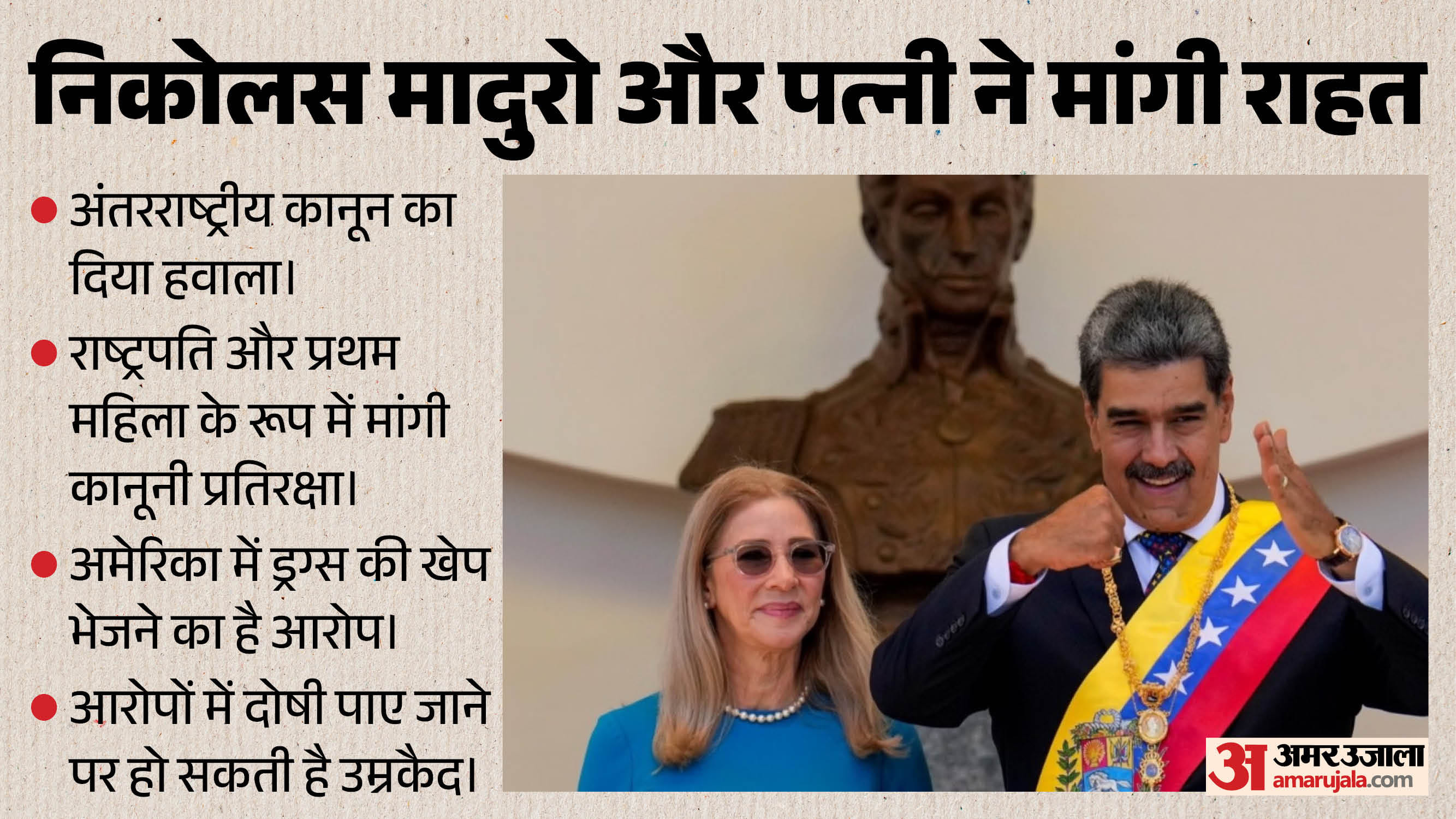 निकोलस मादुरो और उनकी पत्नी