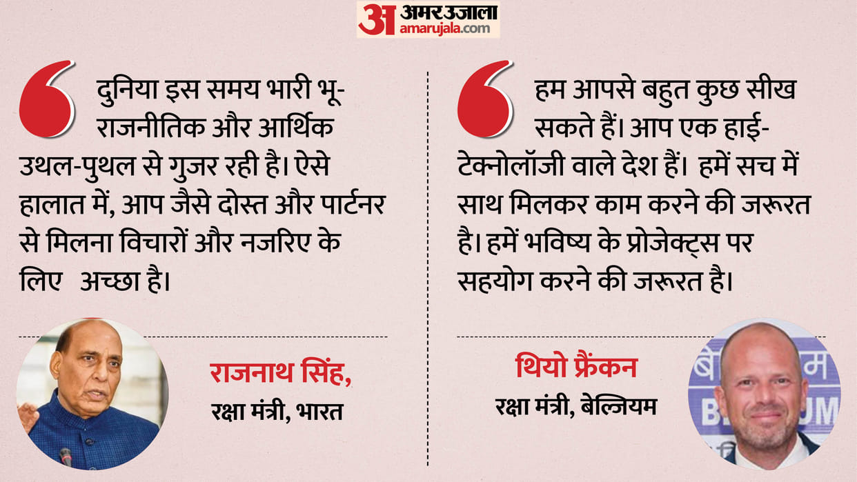 Rajnath Singh emphasizes the need to work together; what did the Belgian Defense Minister say about India