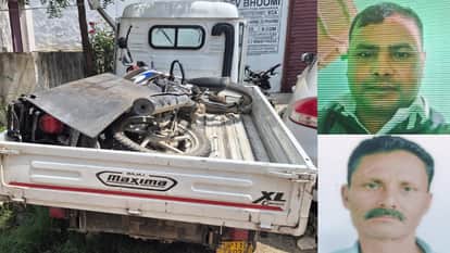 टेंपो व क्षतिग्रस्त बाइक। विकास और राजकुमार की फाइल फोटो।