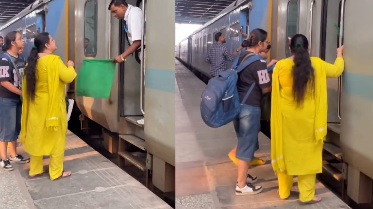 Train had already left train manager shows empathy and takes mother and daughter inside his cabin viral video