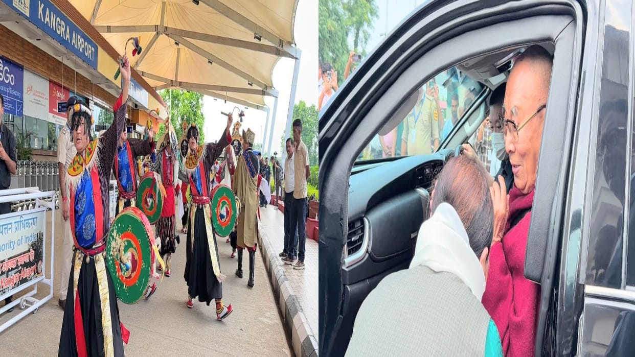Dharamshala: Tibetan spiritual leader the Dalai Lama returns to McLeod Ganj; accorded a grand welcome at vario