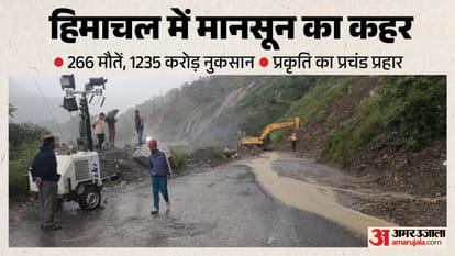 हिमाचल में मानसून से नुकसान।