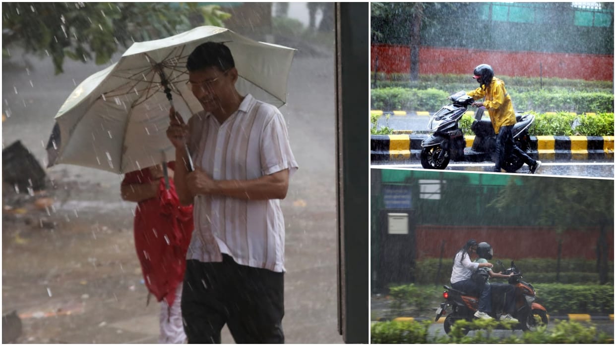 Rain in Delhi-NCR, including Ghaziabad, Noida, and Faridabad