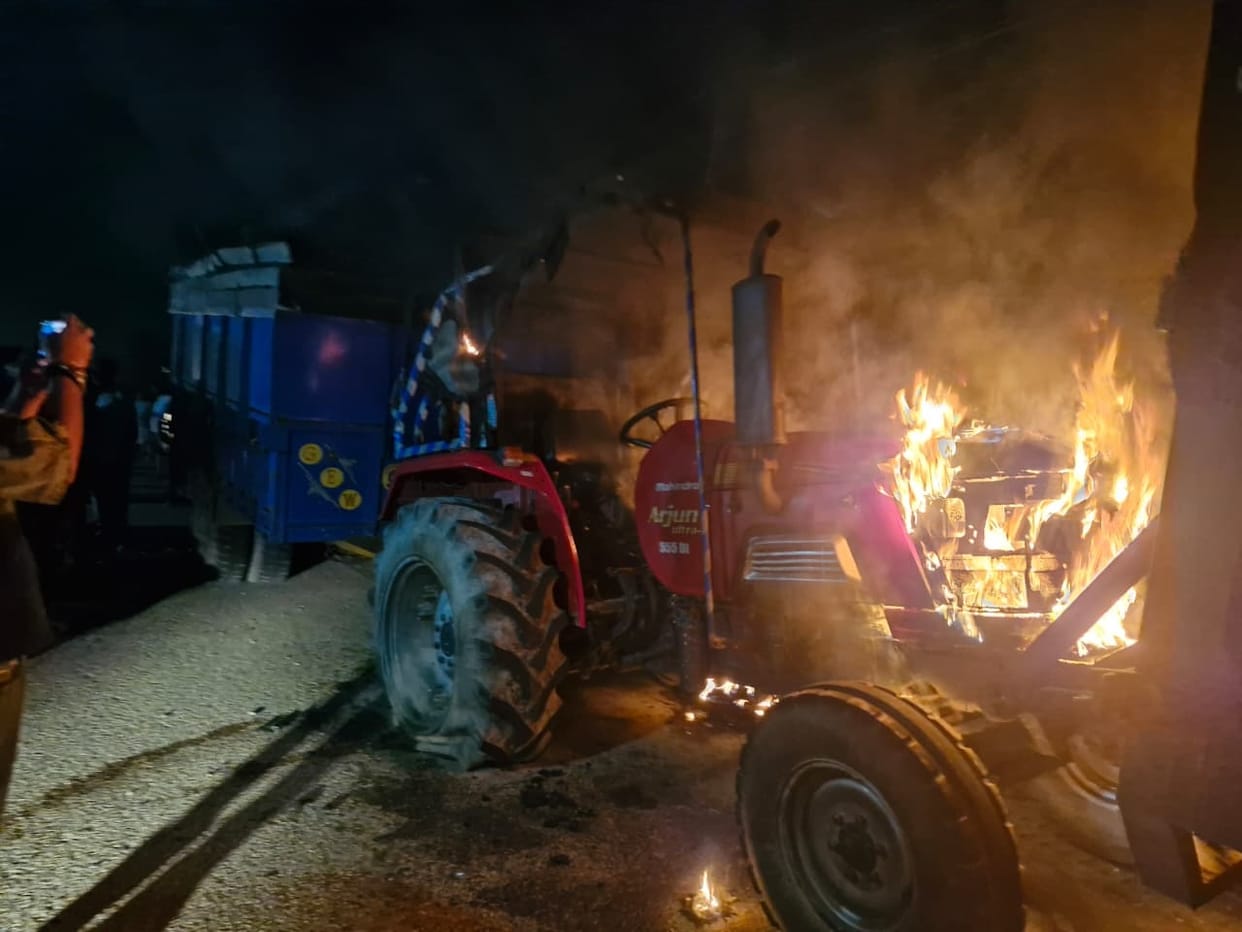 Tractor-trolley parked in the dark claims young man's life.