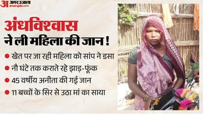 सर्पदंश से चली गई महिला की जान