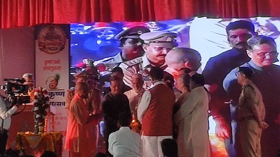 CM Yogi visit Lucknow Police Lines on occasion of Shri Krishna Janmotsav here grand celebration will be held