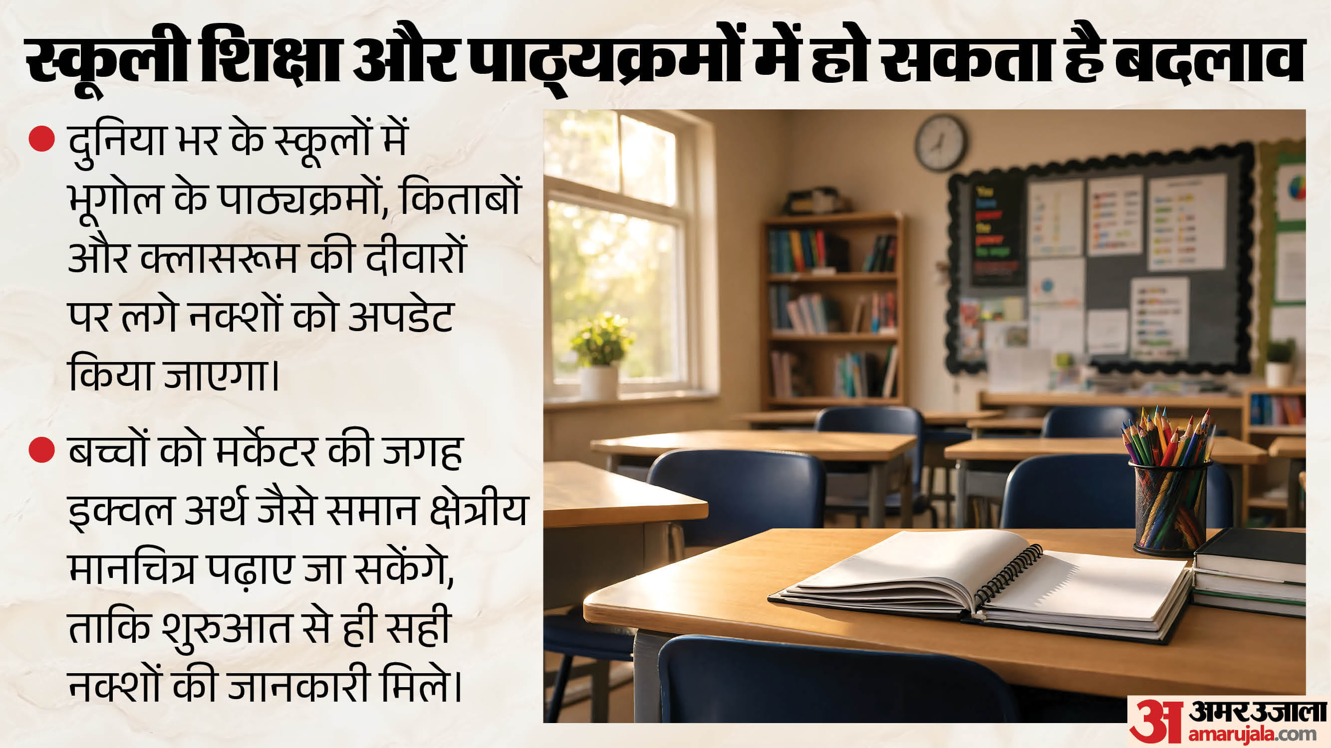 नक्शे बदले तो बदल जाएगा पढ़ाने का तरीका।
