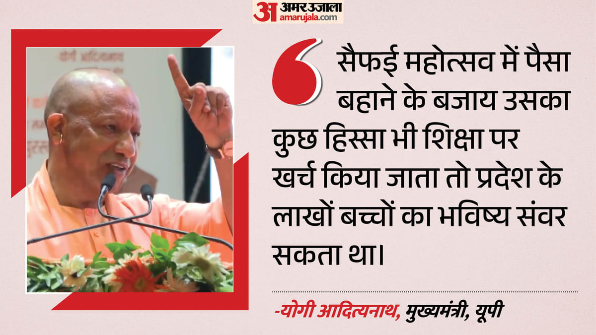 यूपी: '2017 से पहले ठेके पर होती थी नकल', सैफई महोत्सव के खर्च पर भी सीएम योगी ने साधा निशाना; गिनाए बदलाव